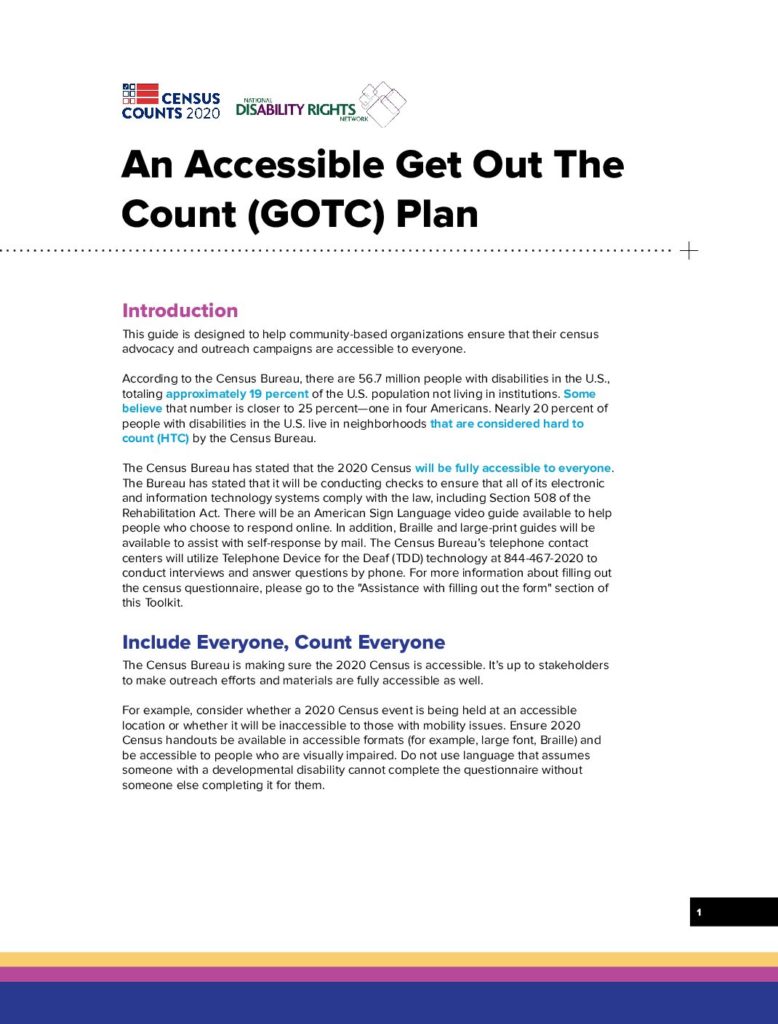 Accessibility and the Census