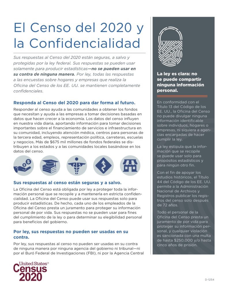 El Censo y la confidencialidad – US Census Bureau