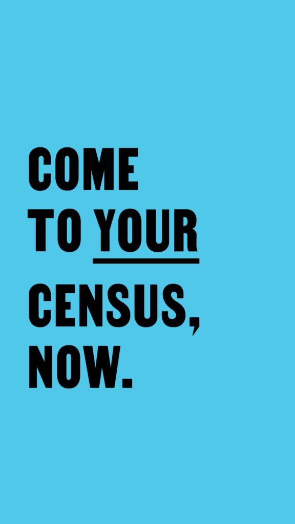 Come To Your Census, Now (blue) for IG Stories
